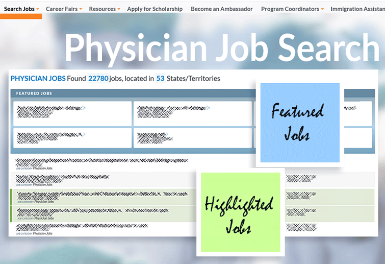 Featurred and highlighted jobs placement on the job search results